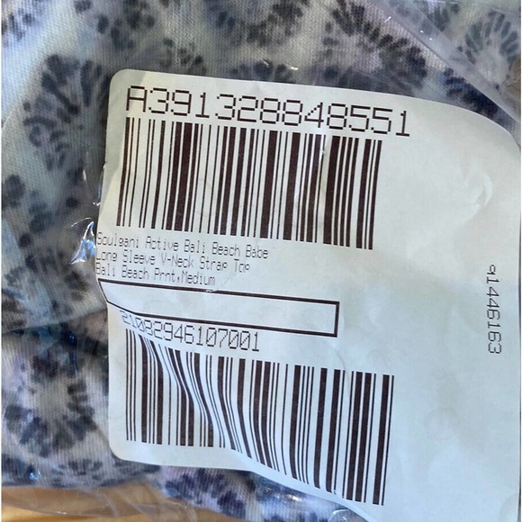 NEW Soulgani Active Beach Babe Long Sleeve V Neck Strap Top Size Medium Gray - Picture 9 of 9